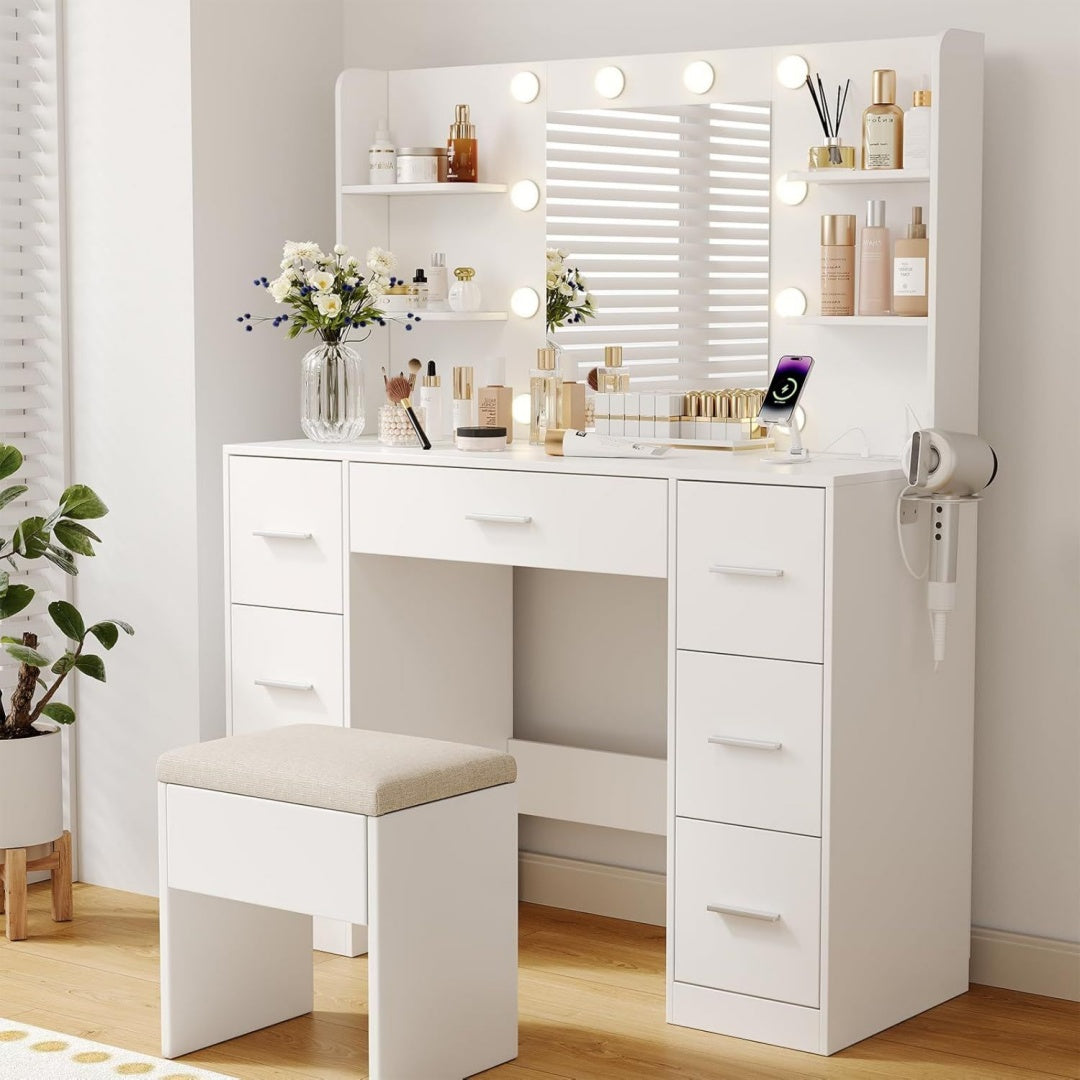 toelette bianco con porta usb cassetti 1 jz7294433