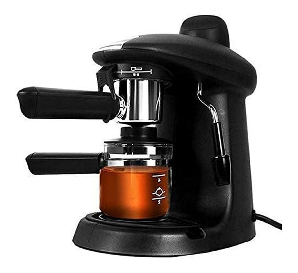 Macchina espresso nero funzione vapore