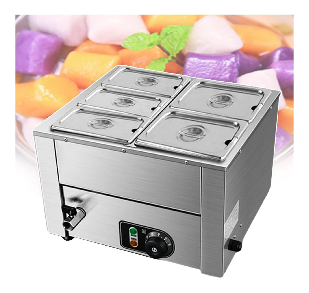 Apparecchio per uso domestico Scaldavivande Elettrico Buffet Acciaio Inox