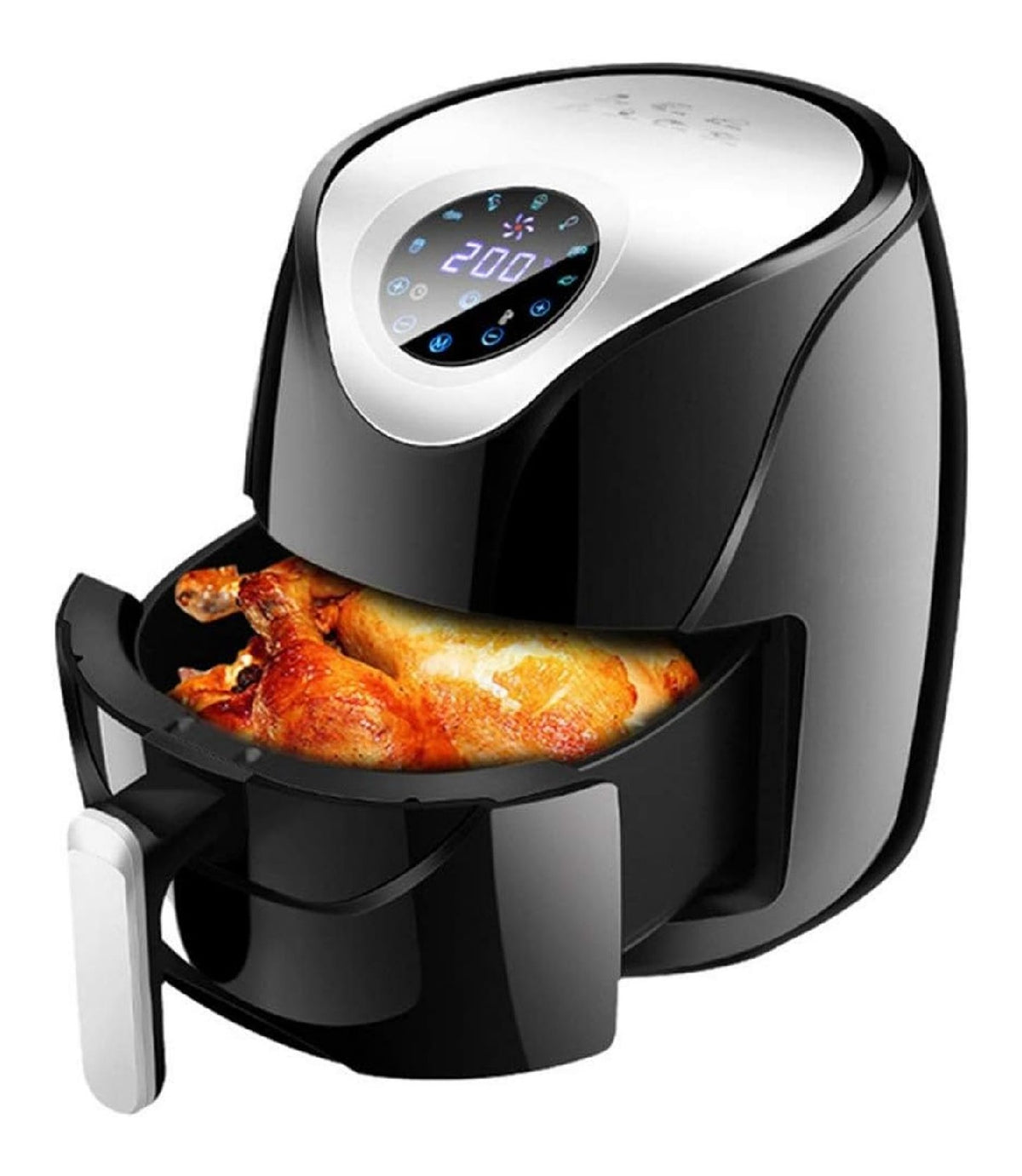Friggitrice ad aria con comandi touch rosa rivestimento antiaderente