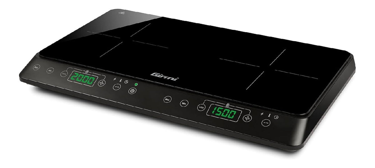 Piastra induzione doppia, Watt, temperature digitale con comandi touch nero