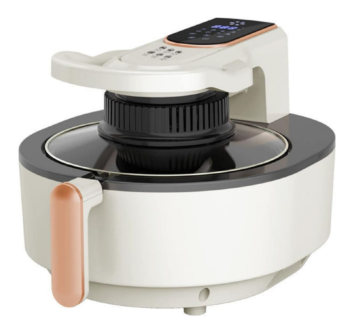 Friggitrice ad aria con comandi touch funzionamento automatico nero comandi touch con display