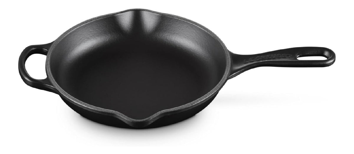 Padella doppio becco Evolution ghisa in acciaio inox componenti lavabili nero