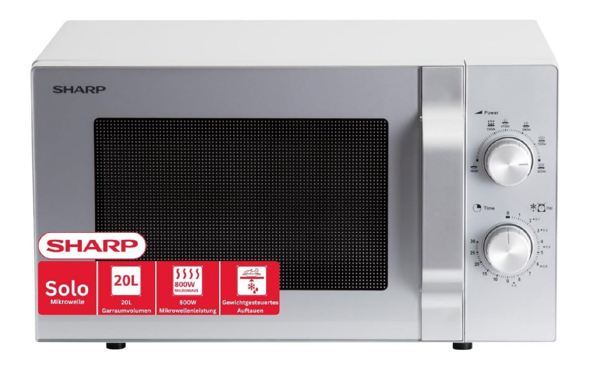 Microonde da cucina con timer digitale argento