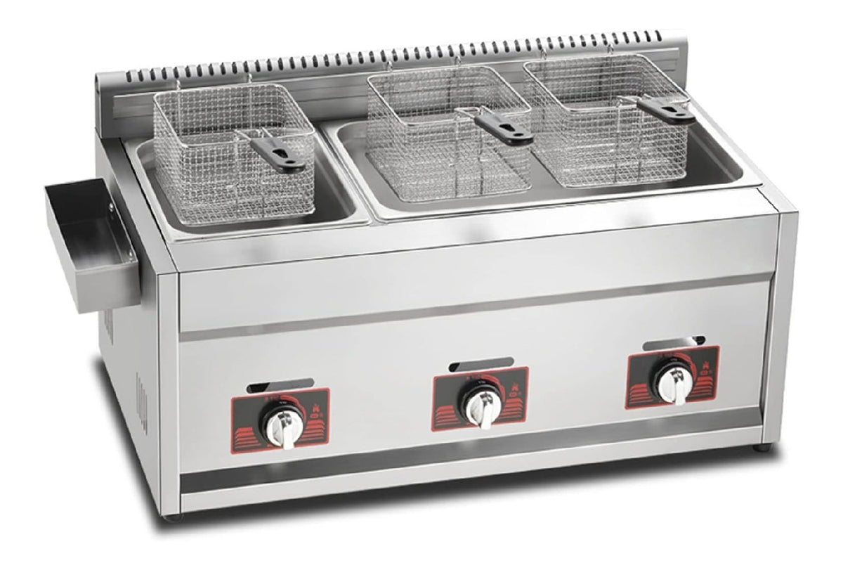 Friggitrice elettrica in acciaio inox rame