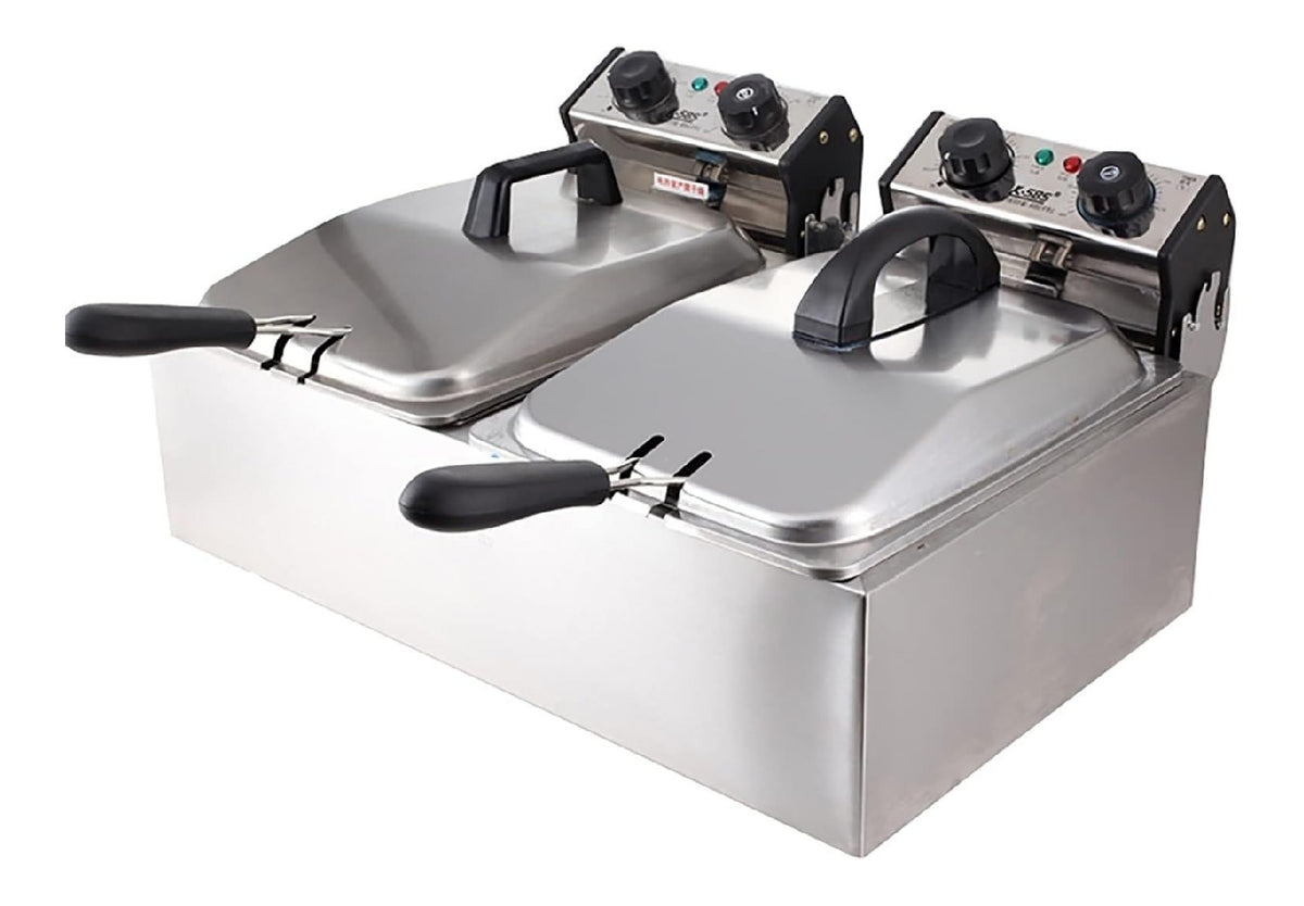 Friggitrice elettrica con comandi touch con timer rame