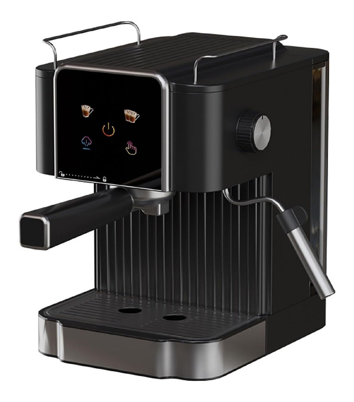 Macchina espresso con comandi touch funzionamento automatico nero comandi touch funzione vapore