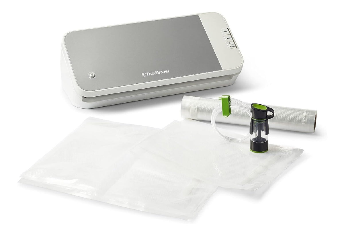 FoodSaver Sistema sigillatura sottovuoto per portatile componenti lavabili bianco
