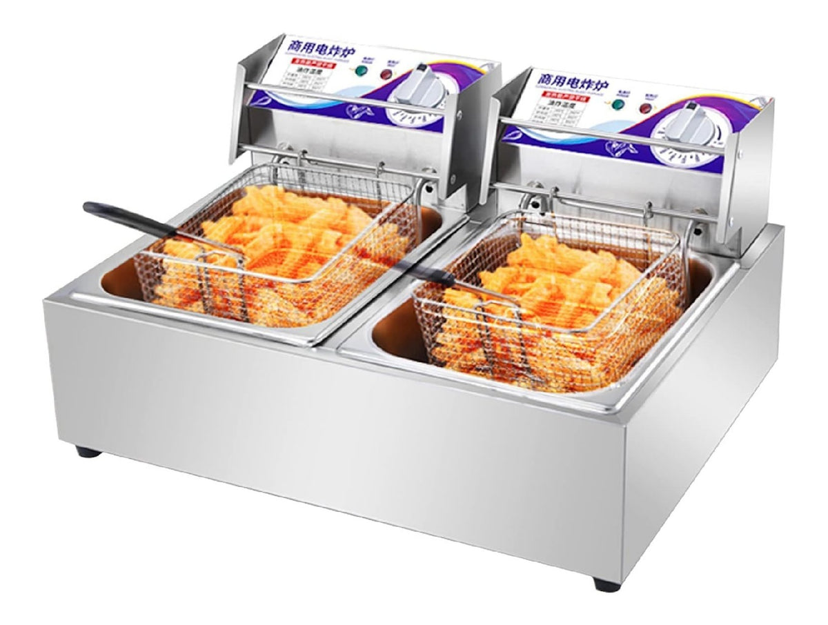 Friggitrice elettrica 20 L temperatura regolabile oro
