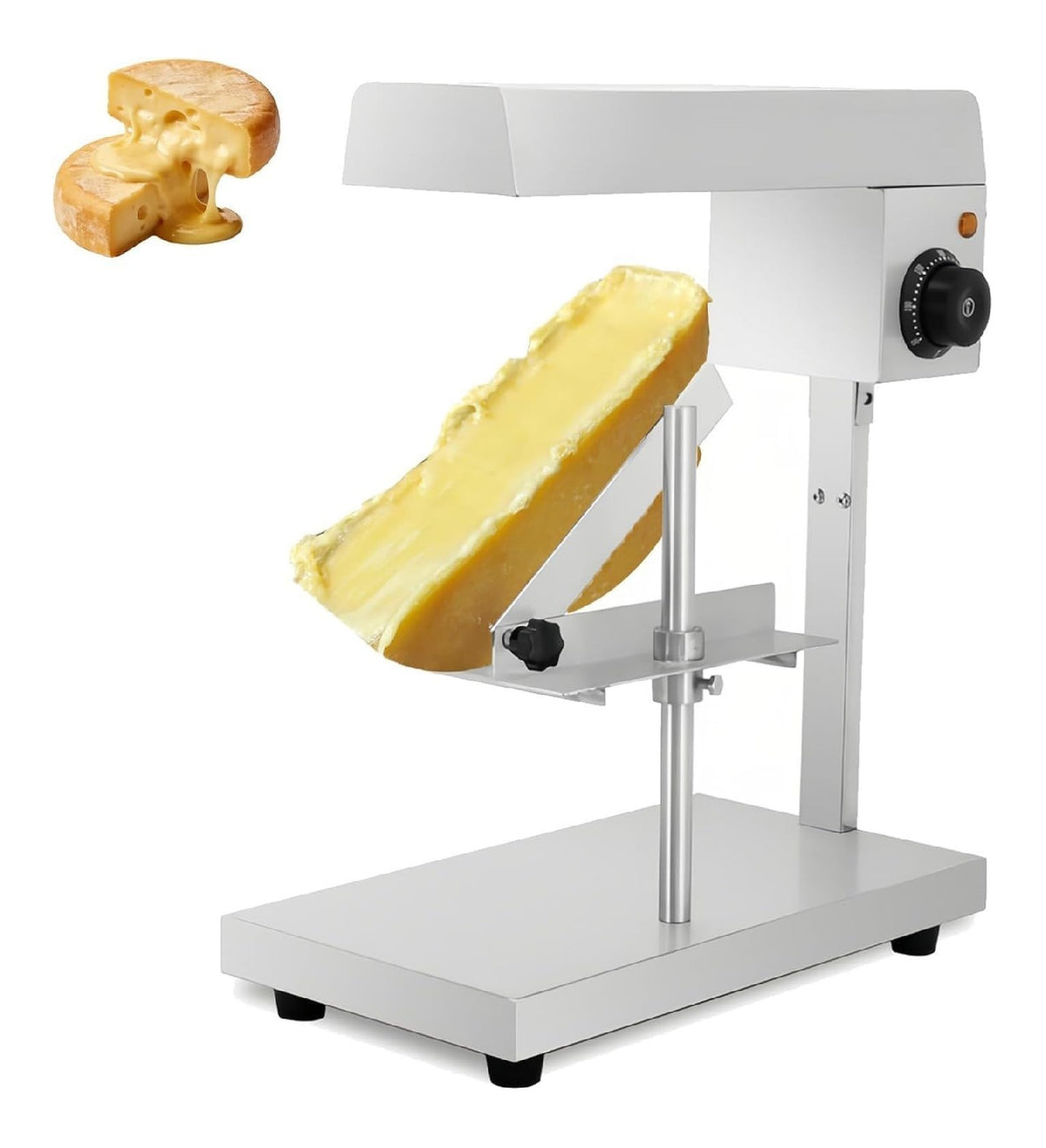Fondere formaggio professionale, griglia elettrica in acciaio inox argento