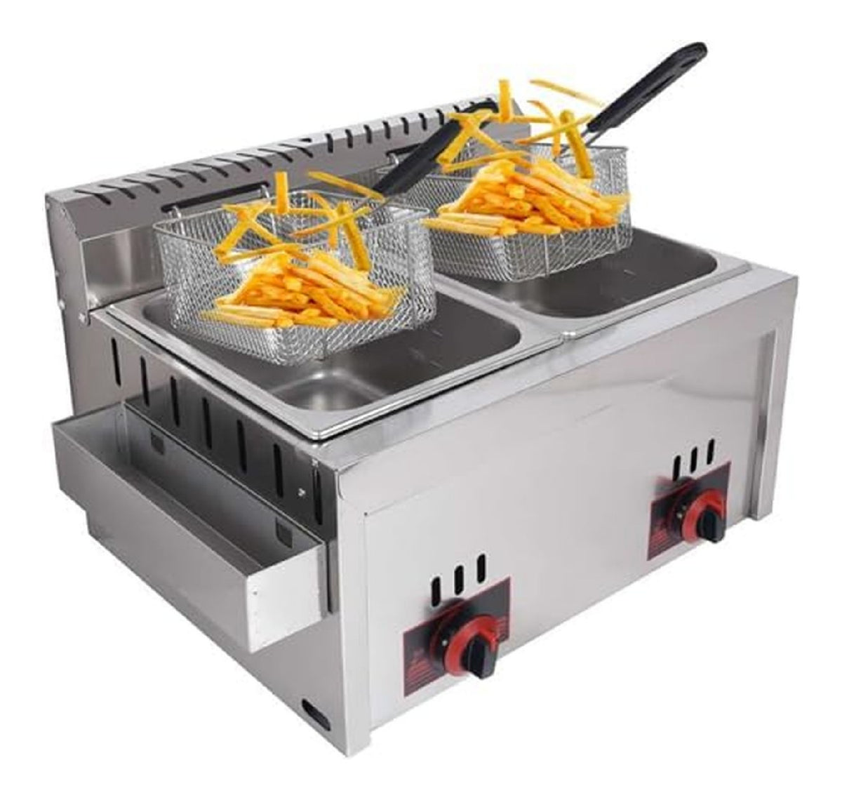 Sistema per frittura Friggitrice Commerciale banco Acciaio Inox