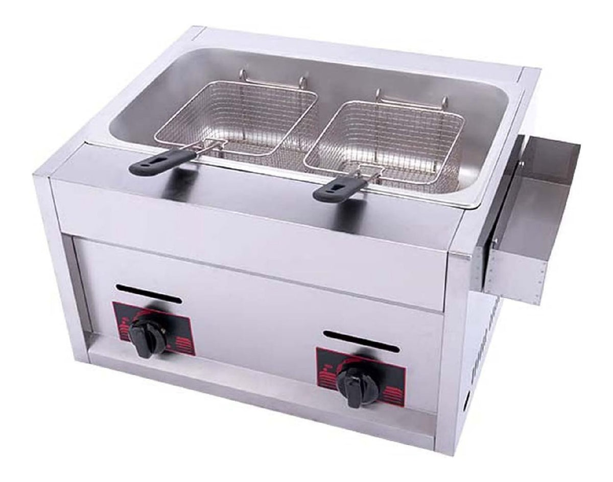 Friggitrice da cucina doppio cestello oro