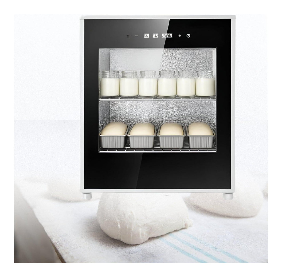 Cestini da lievitazione digitale in acciaio inox argento