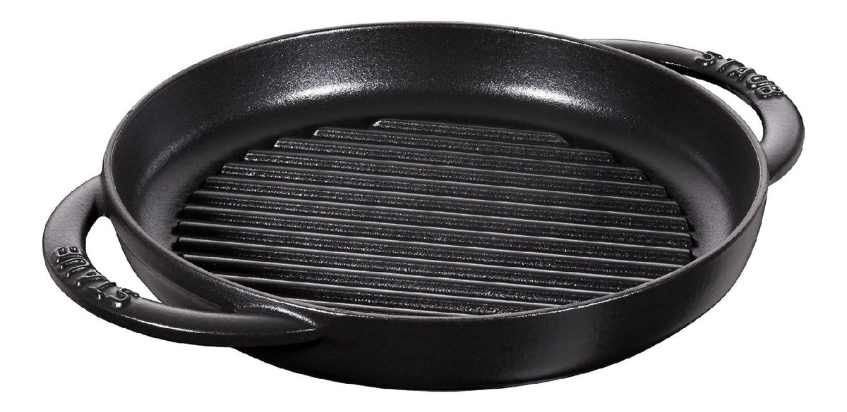 Elettrodomestico compatto Staub Bistecchiera Rotonda, ghisa, Nera