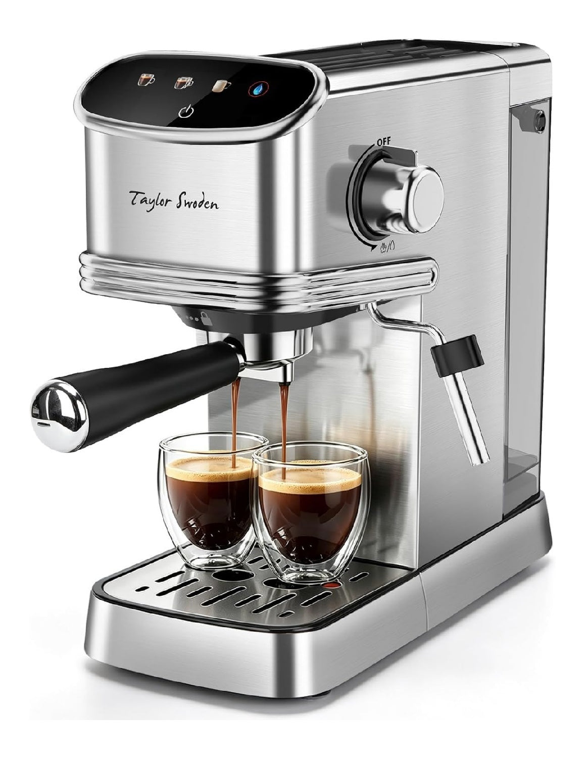 Sistema per preparazione caffe con comandi touch con programmi automatici crema