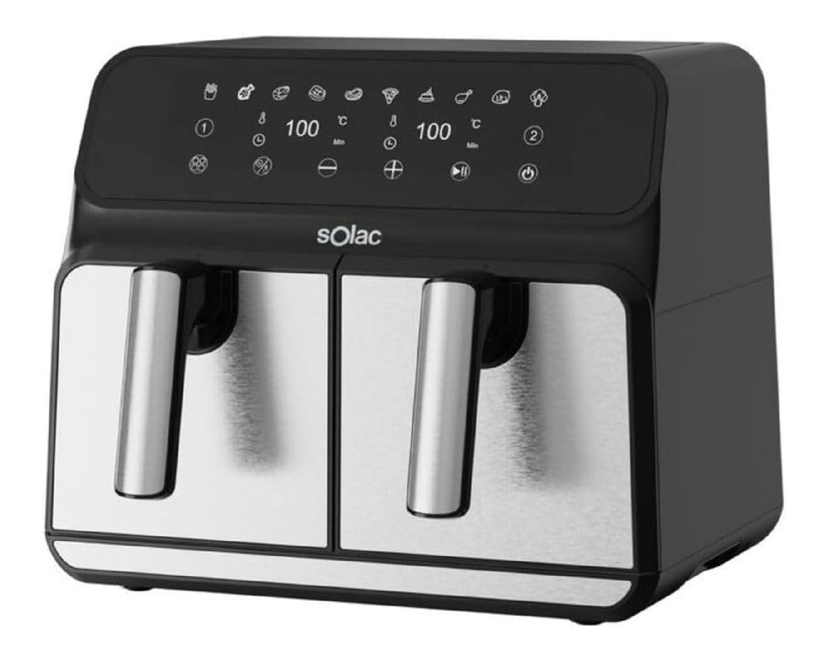 Friggitrice ad aria 8 L con comandi touch argento