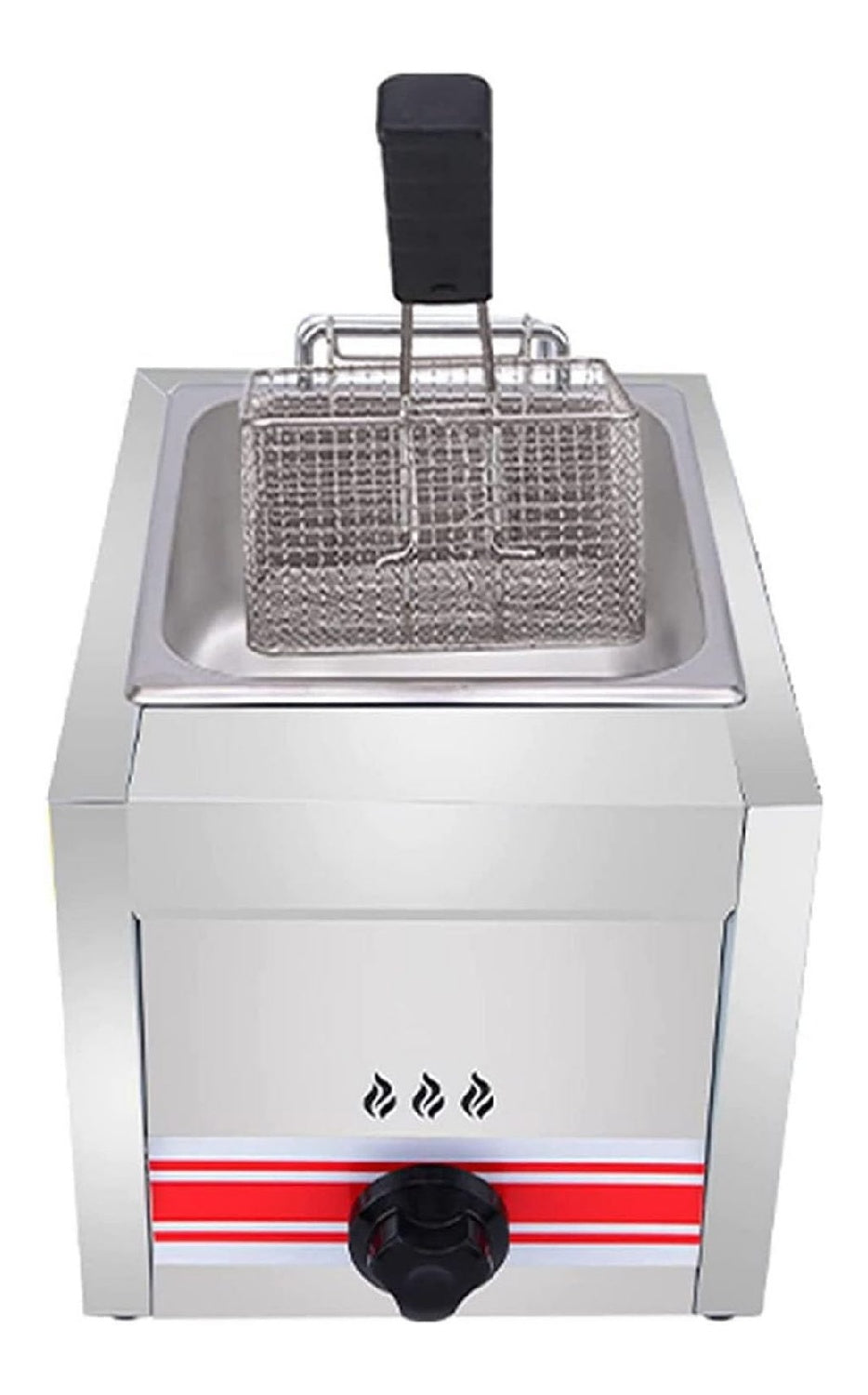 Friggitrice elettrica 30 L in acciaio inox argento