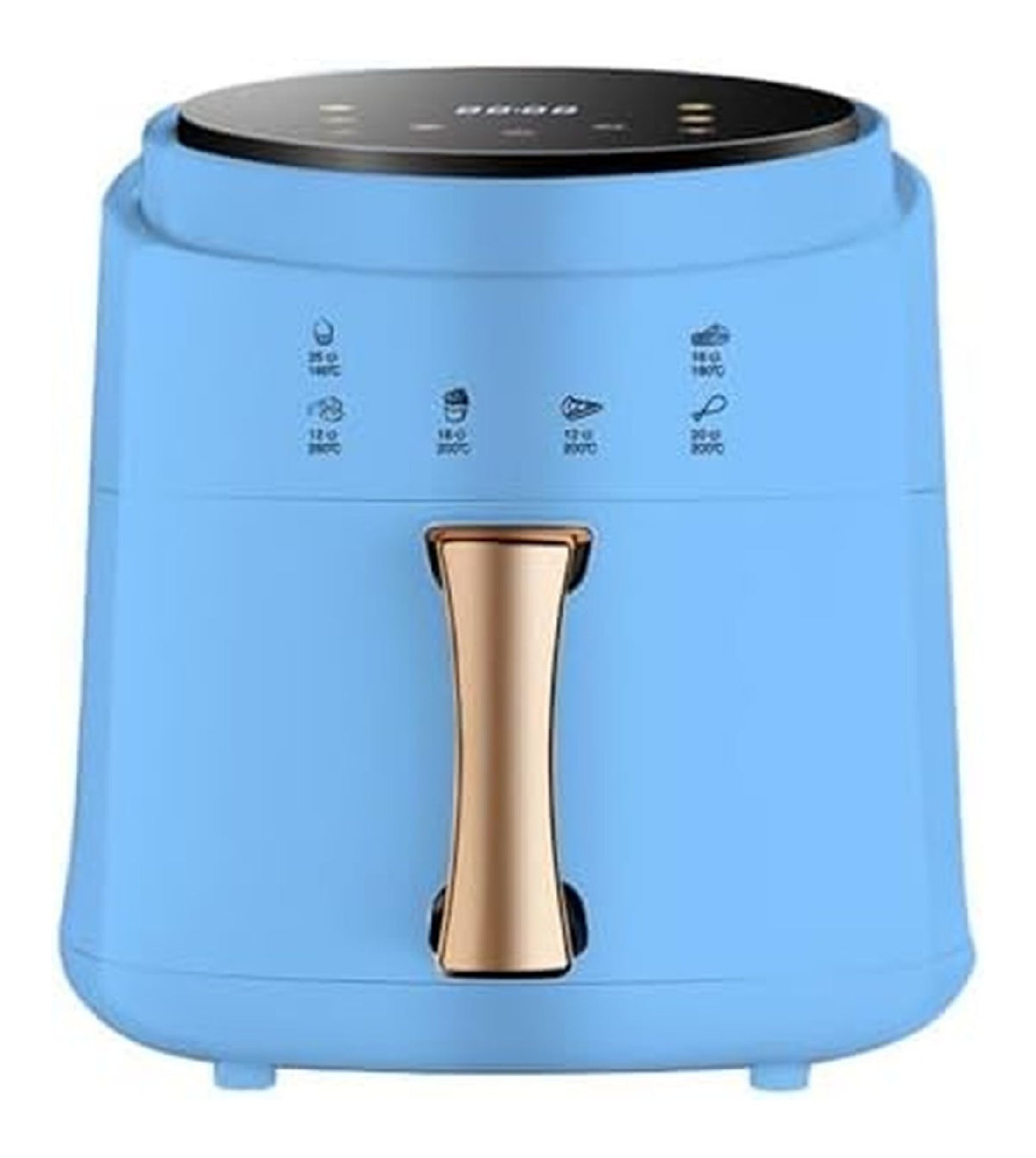 Digitale friggitrice ad aria con comandi touch blu