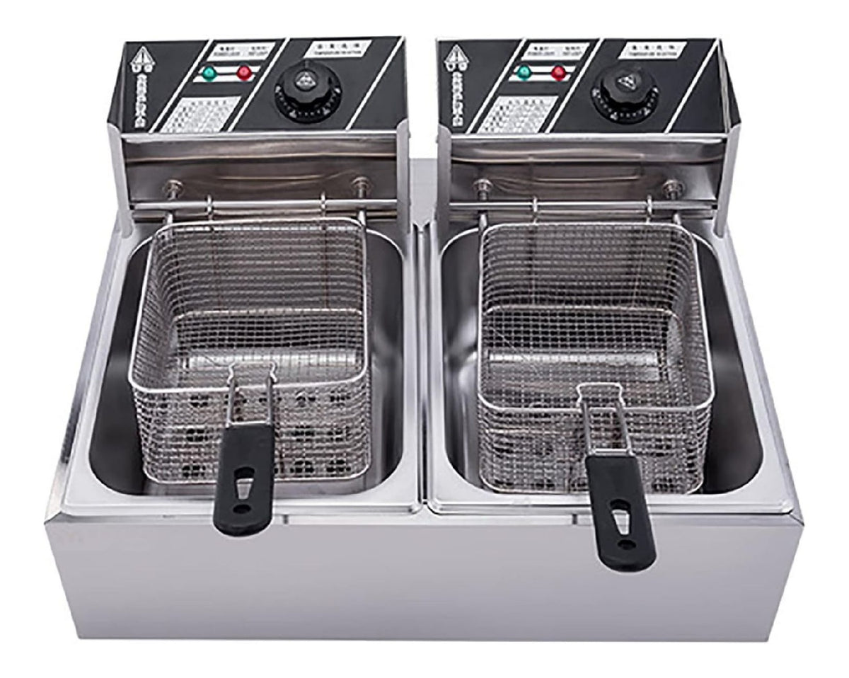 Friggitrice da cucina componenti lavabili con comandi touch argento