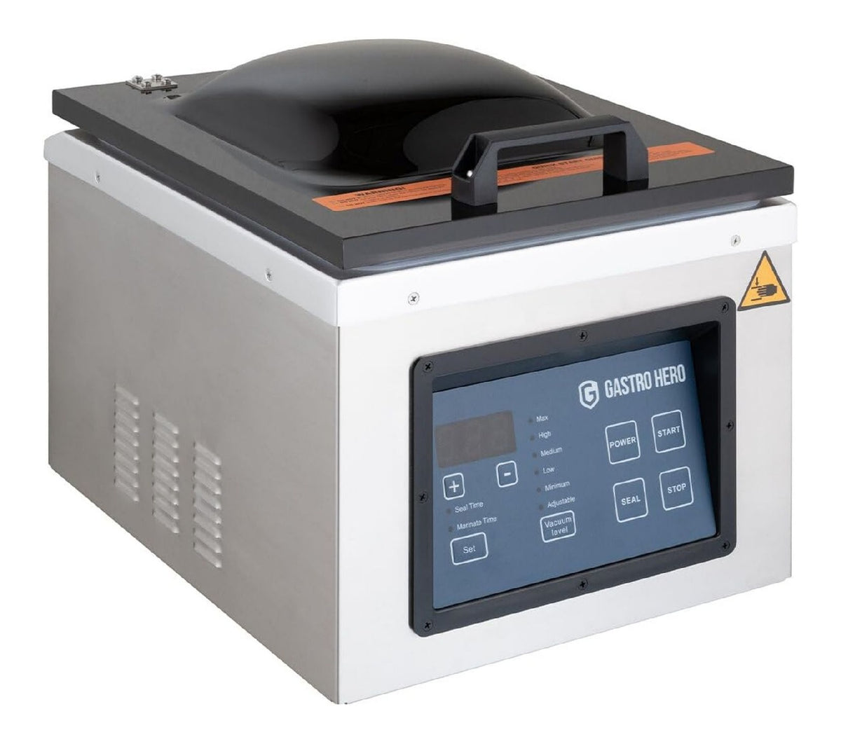 GastroHero Macchina sottovuoto professionale l/min digitale funzionamento automatico argento