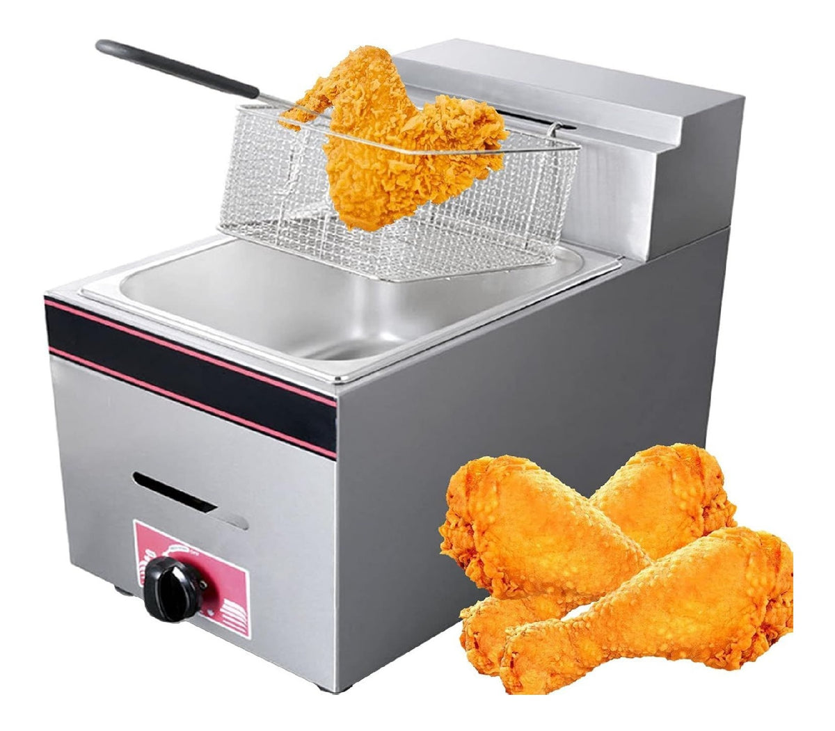 Friggitrice da cucina temperatura regolabile rosso