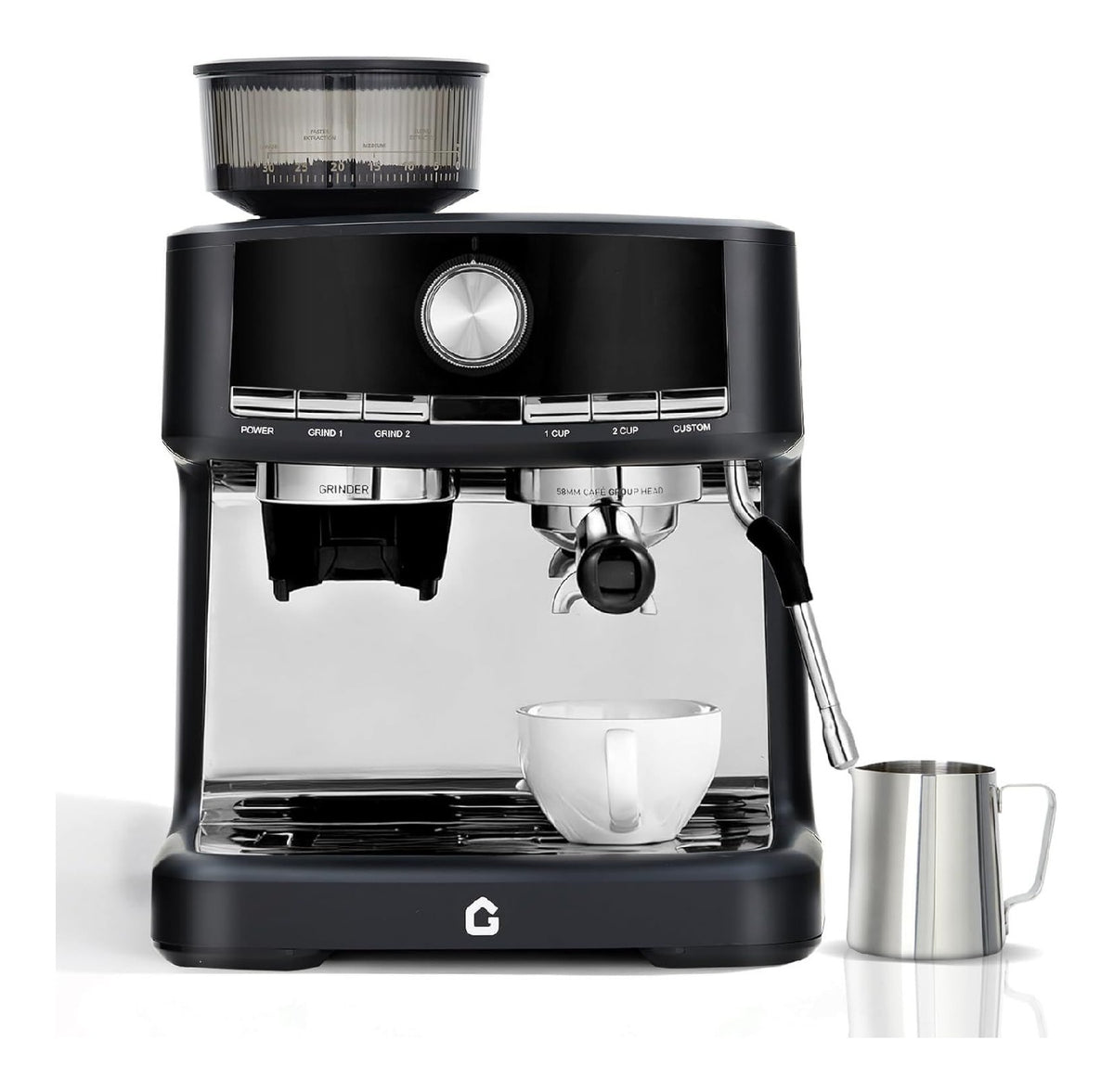 Macinacaffe elettrico funzionamento automatico funzione vapore rosso