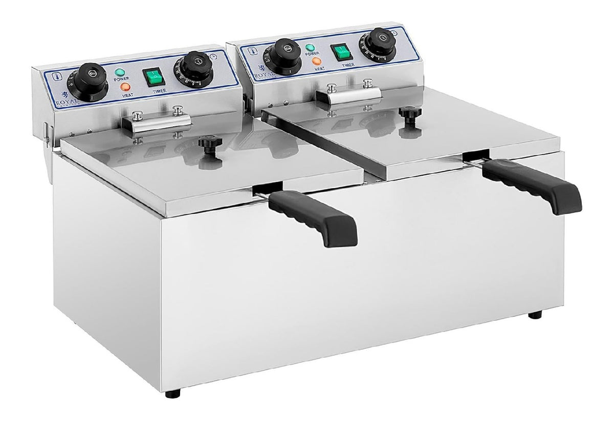 Con timer friggitrice elettrica funzionamento automatico argento