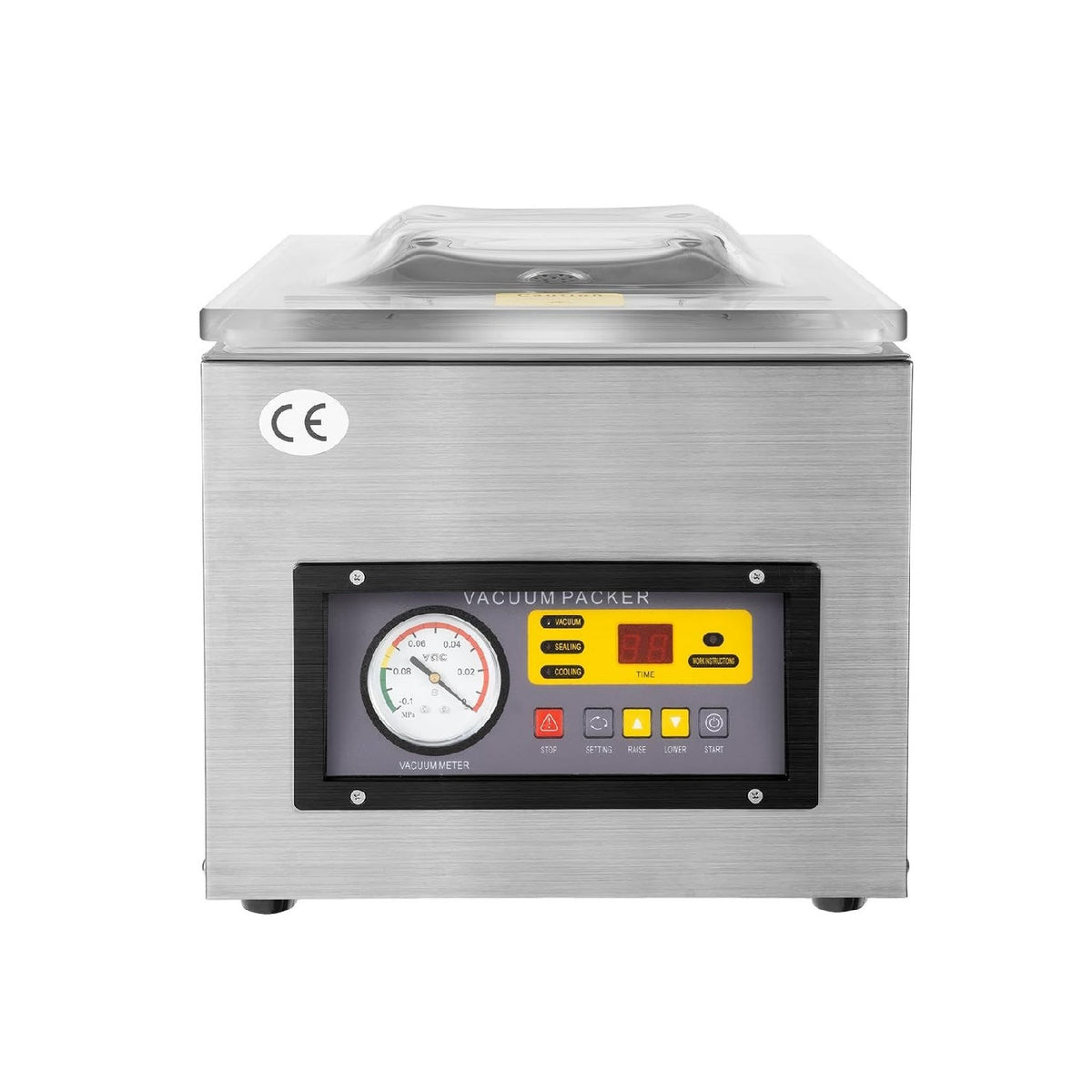 Macchina per sottovuoto sottovuoto acciaio funzionamento automatico in acciaio inox argento