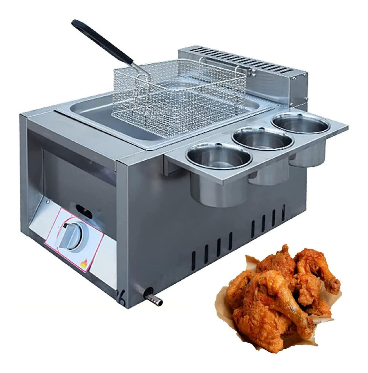 Sistema per frittura Friggitrice banco Commerciale Acciaio Inox