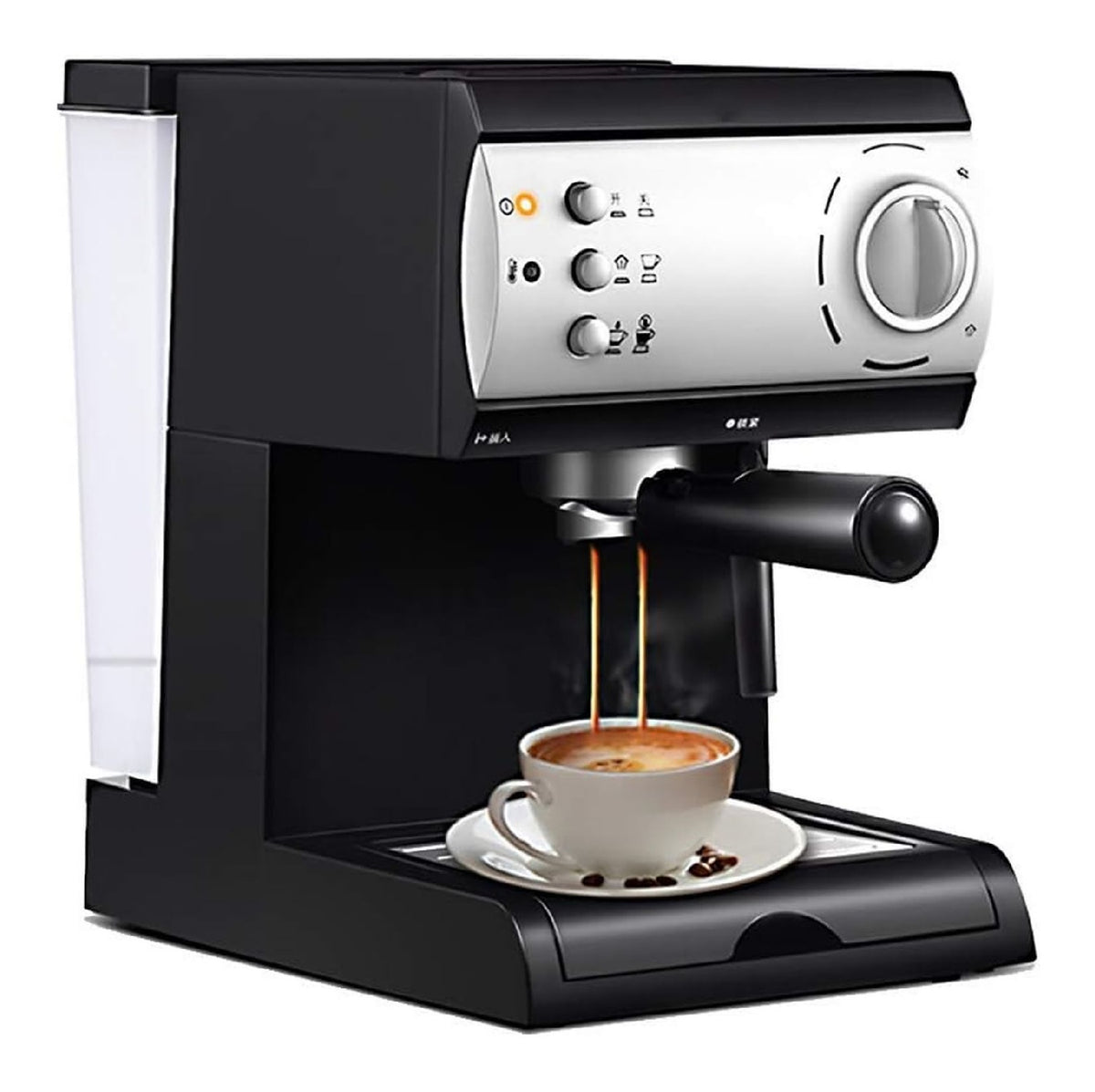 Macchina espresso funzionamento automatico funzione vapore nero 1.5 L