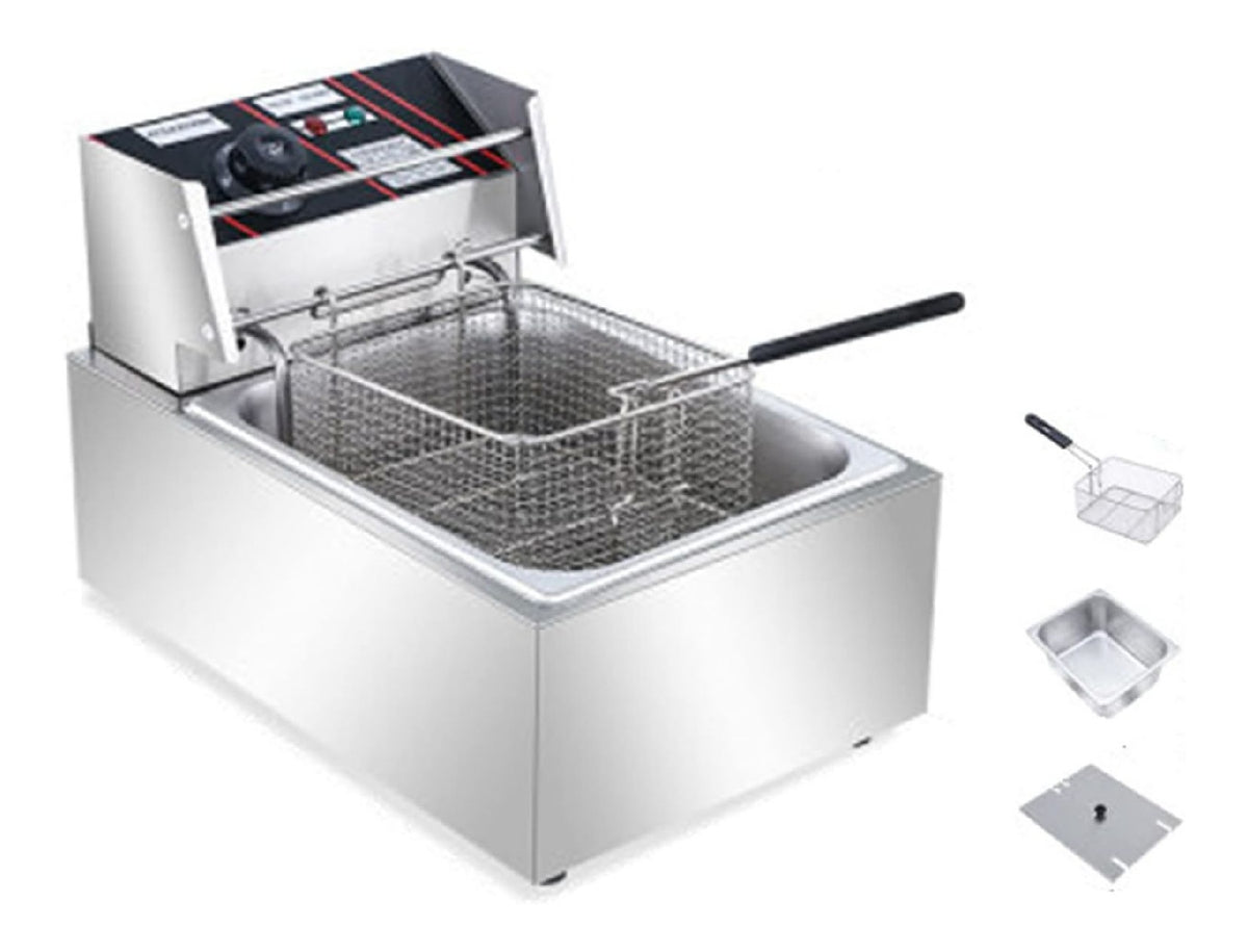 Friggitrice elettrica 6 L funzionamento automatico oro