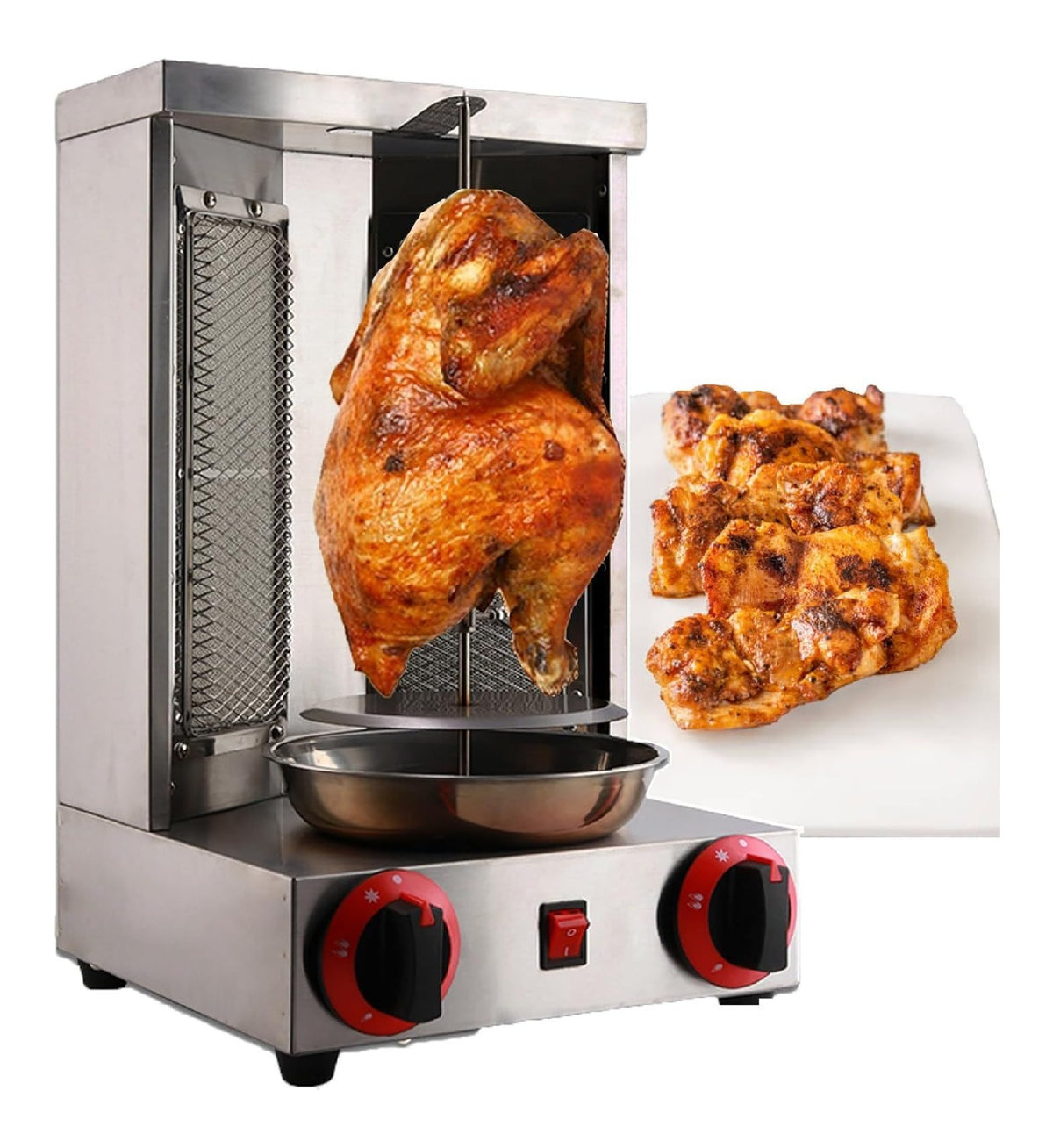 Apparecchio per uso domestico Macchina Doner Kebab Verticale, Piastre