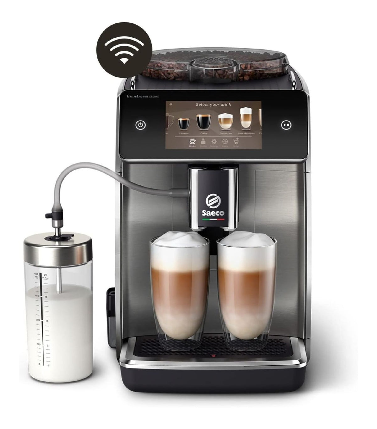 Macinacaffe elettrico con comandi touch funzionamento automatico nero funzionamento automatico