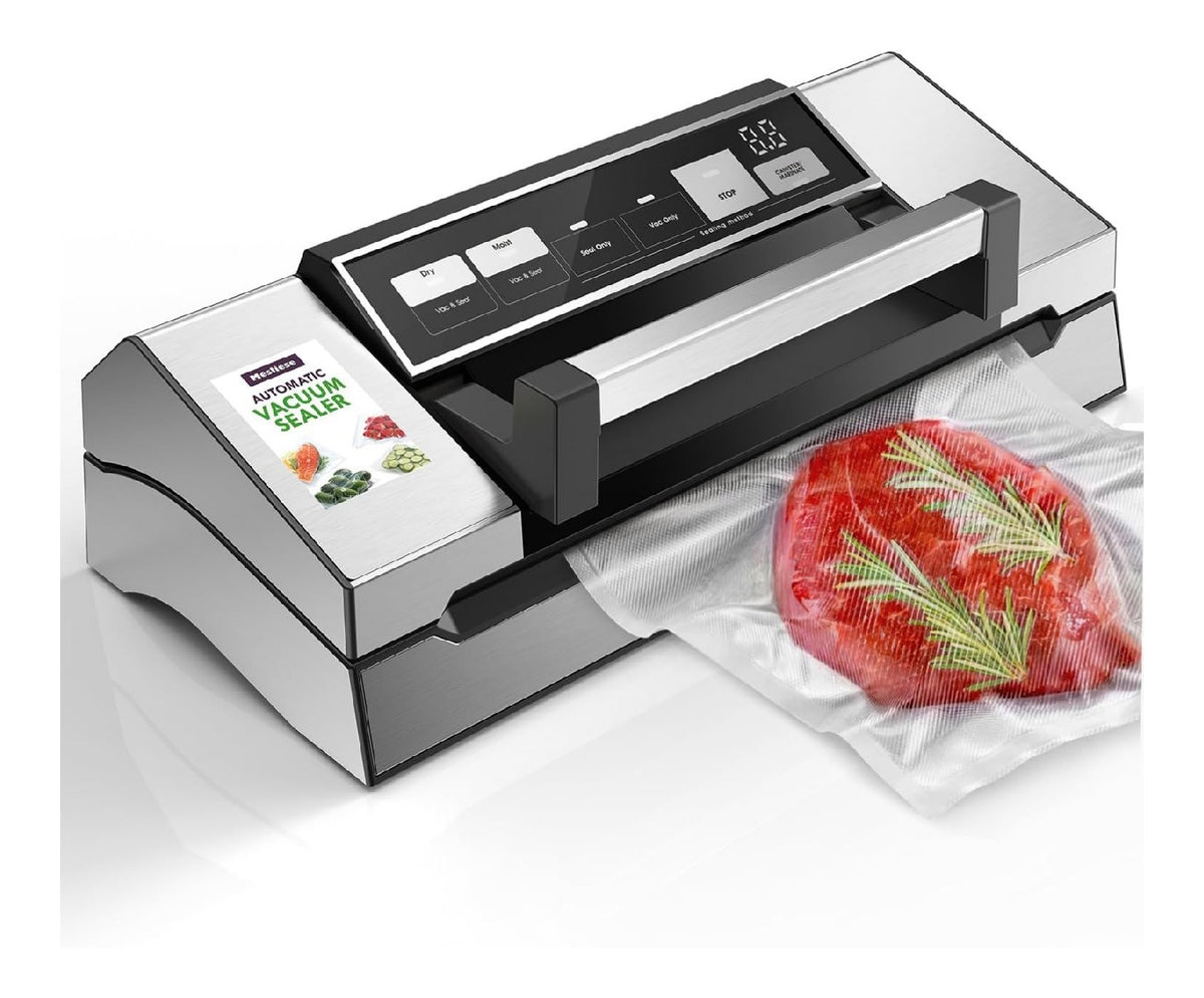 Mesliese Sigillatrice Sottovuoto 95kPa 140W, digitale in acciaio inox argento