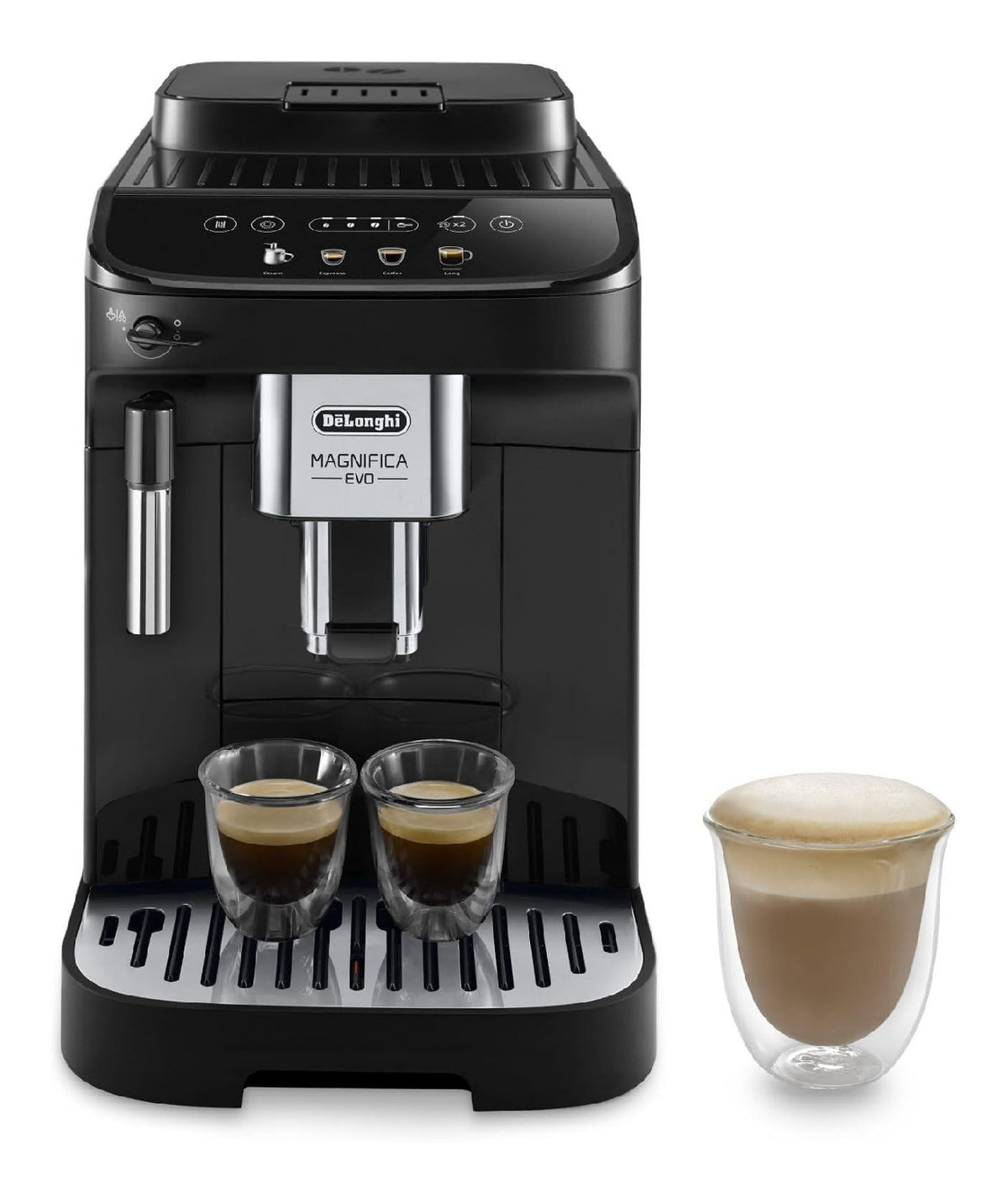 Macchina da caffe automatica con comandi touch funzione vapore nero