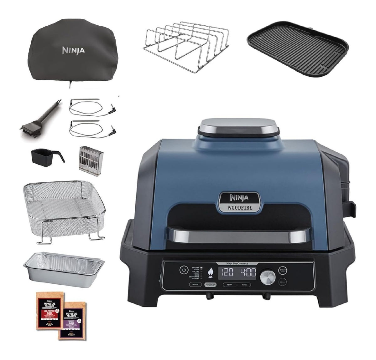 Woodfire Pro Connect XL, Barbecue digitale nero