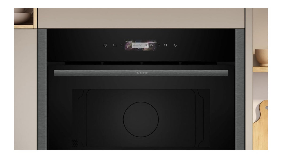 Forno a microonde con comandi touch funzionamento automatico grigio