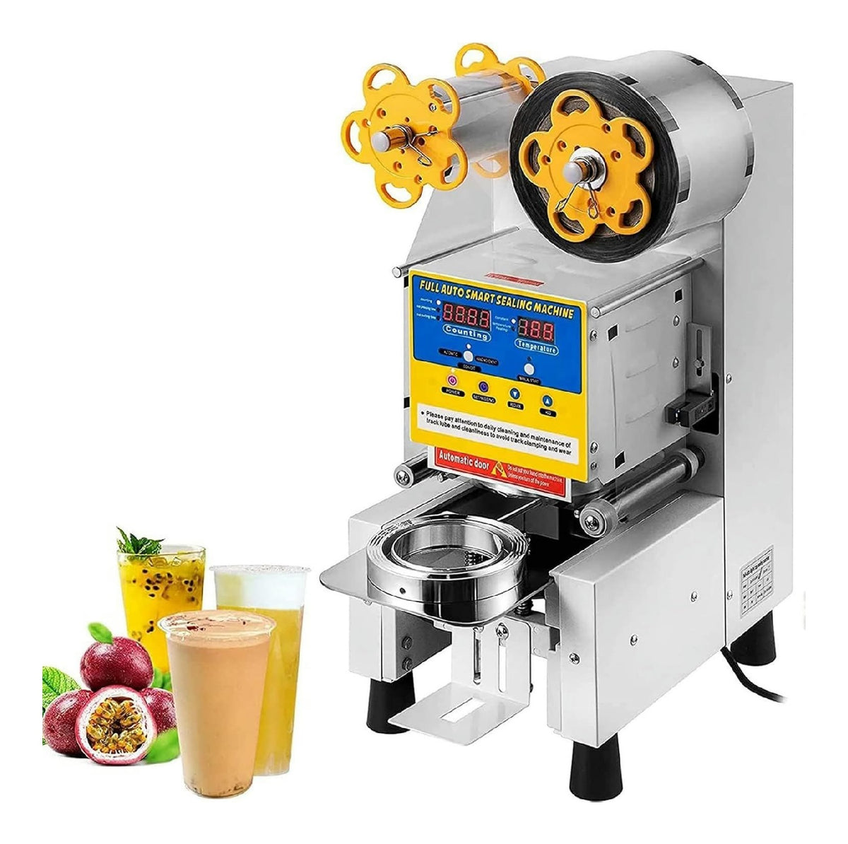 Funzionamento automatico macchina sigillatrice per tazze, manuale, portatile nero
