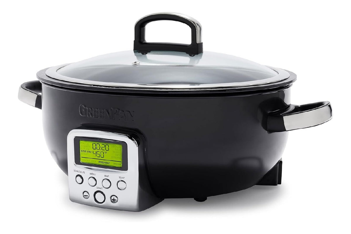 Cuociriso con comandi touch nero