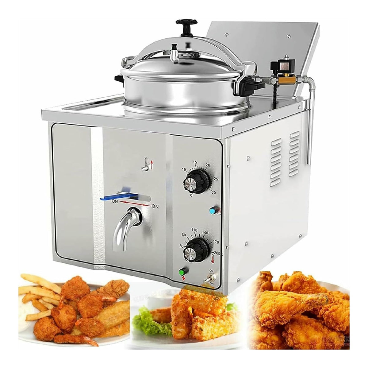 Sistema per frittura Friggitrice Elettrica Banco Alta Pressione