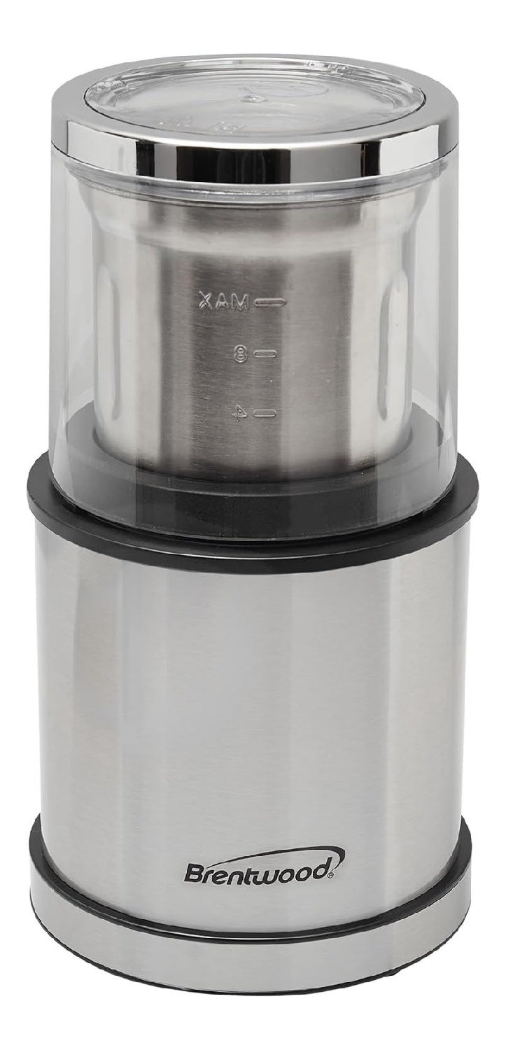 Con macinacaffe macinatore per caffe in acciaio inox nero