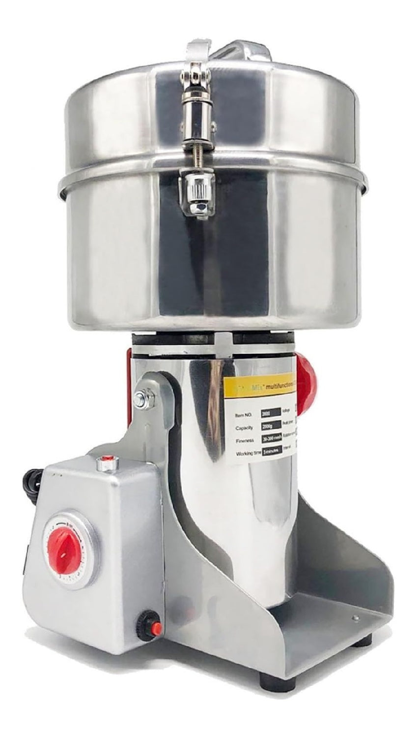 Macinino Elettrico per Cereali 700 con timer funzionamento automatico rosso
