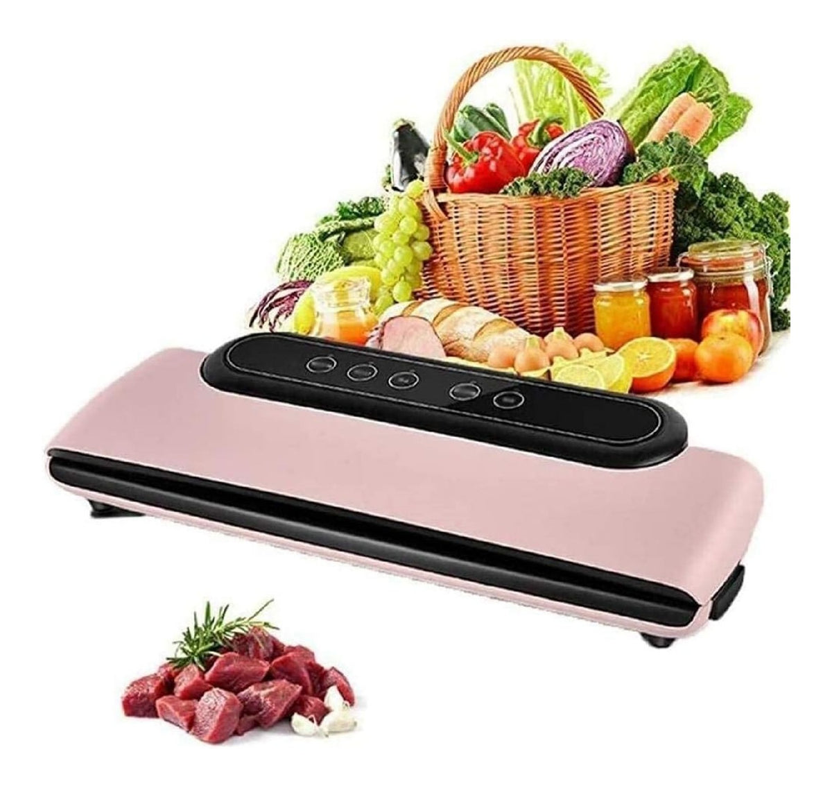 Macchina Sottovuoto Automatica per Alimenti funzionamento automatico rosa