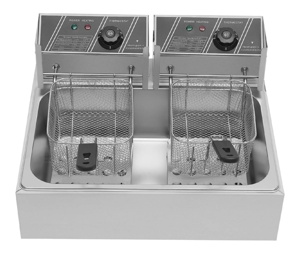 Friggitrice elettrica 12 L con timer nero