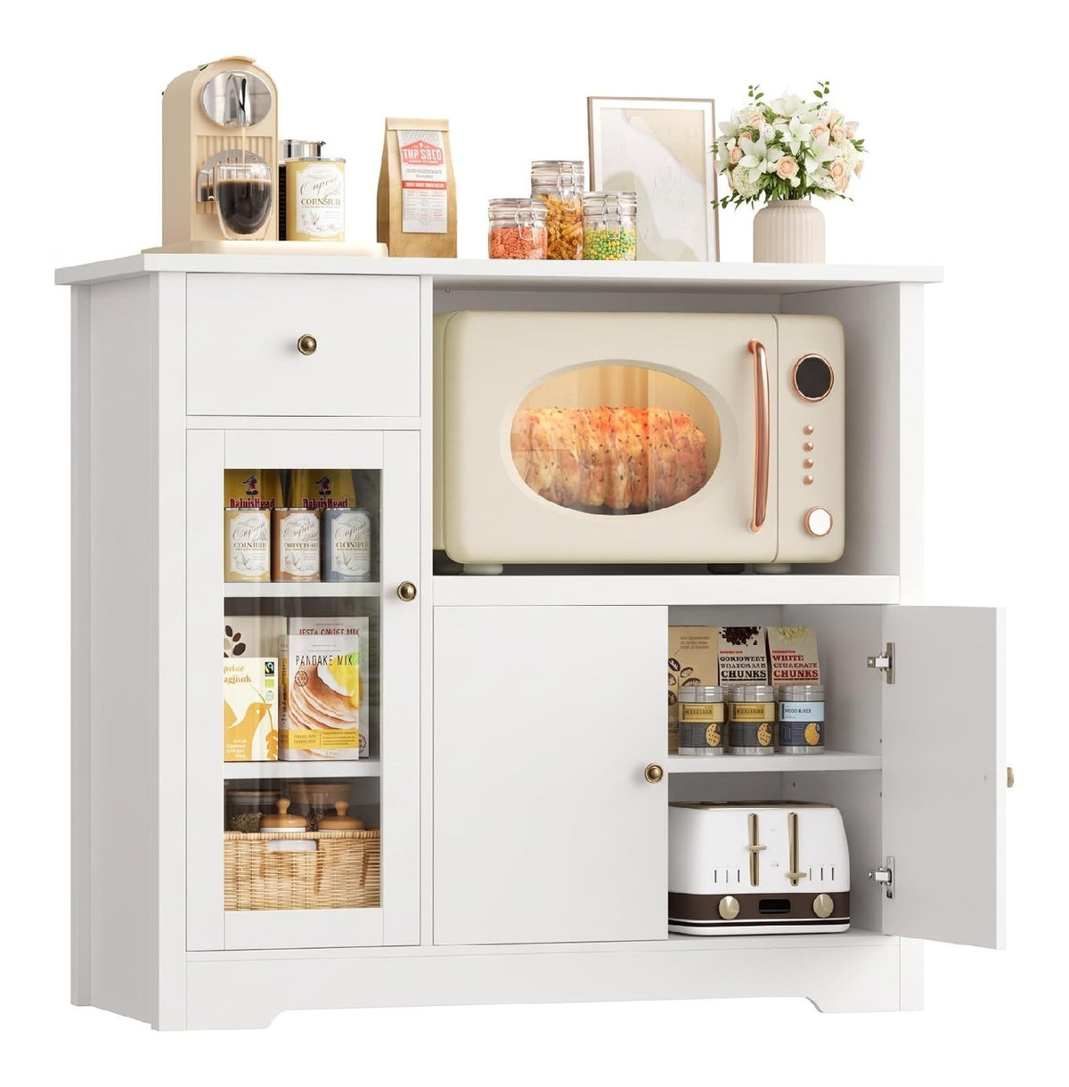 Forno a microonde HOCSOK Credenza Microonde Cucina, Credenza