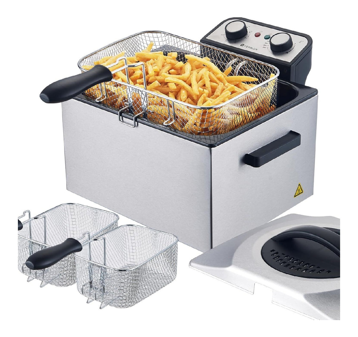 Sistema per frittura Tesslux Friggitrice elettrica cestello domestico