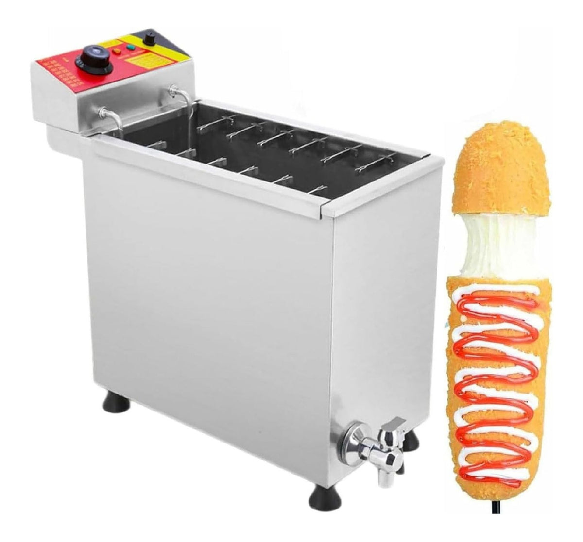 Friggitrice elettrica funzionamento automatico nero Macchina Produrre Bastoncini Formaggio