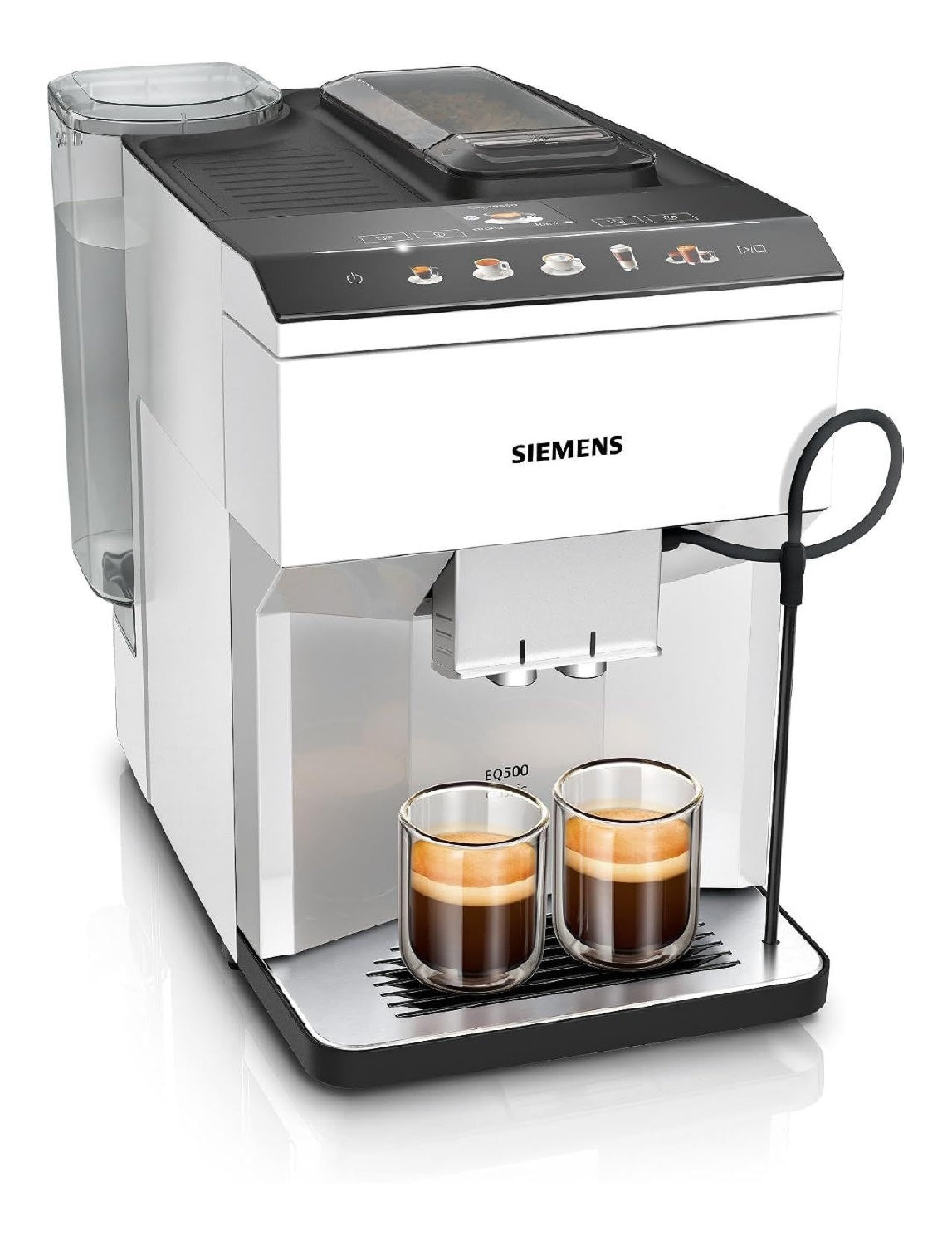 Funzione vapore macchina da caffe con comandi touch bianco