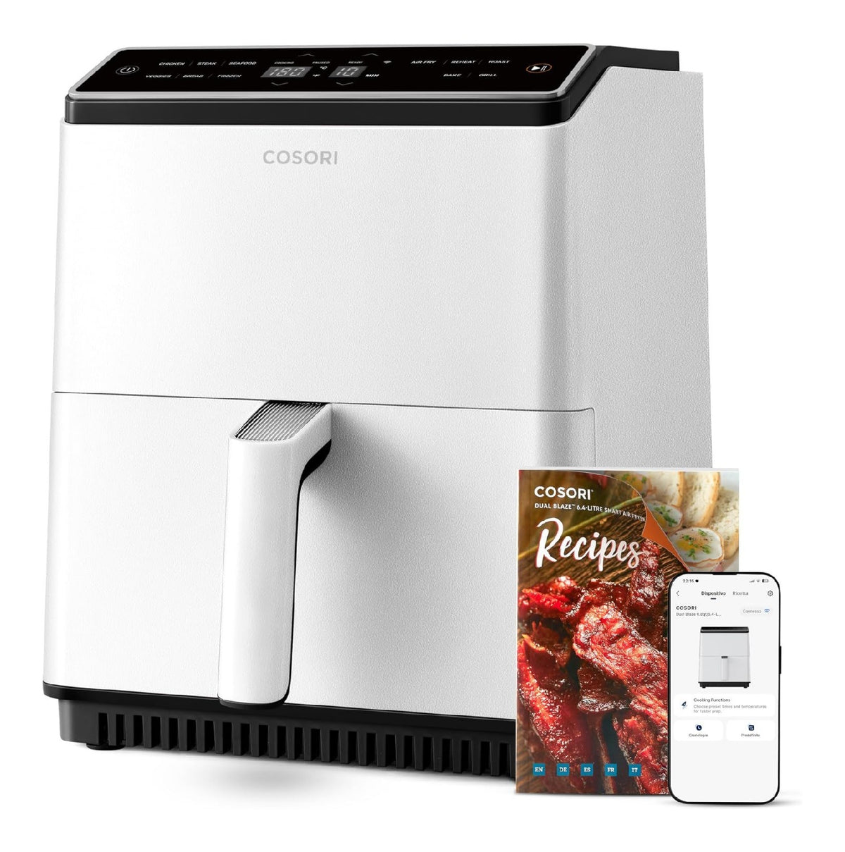 Friggitrice ad aria bianco 6.4 L