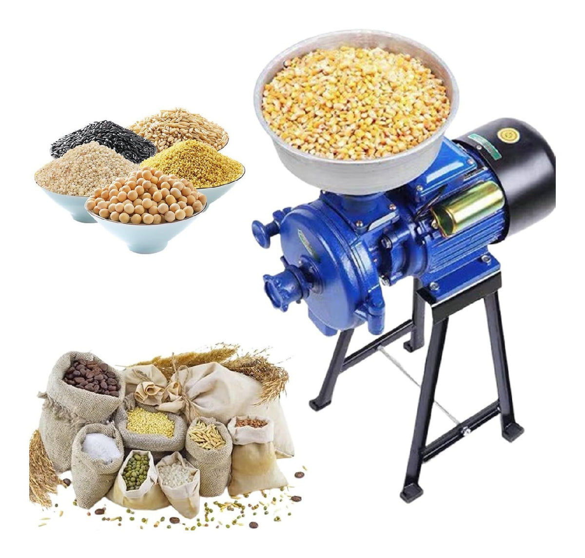 Mulino elettrico per cereali rosso Mulino Cereali Commerciale Velocita